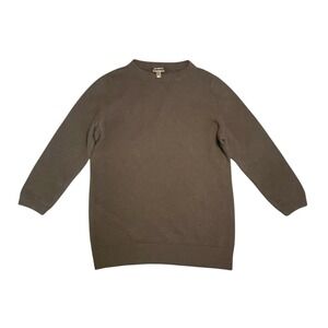 Talbots Black Pure Cashmere 3/4 Sleeve Mock Neck Sweater Women Size Small Soft